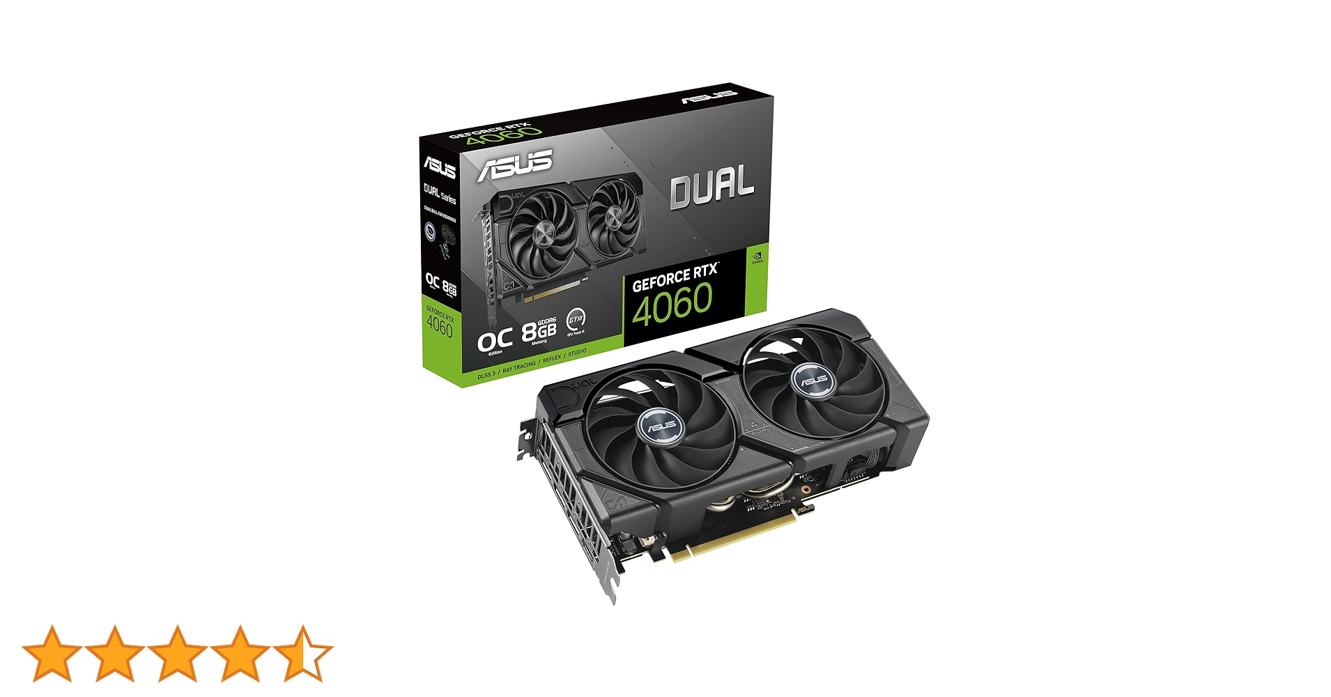 グラフィックボード・グラボ・ビデオカード asus dual-rtx4070-o12g-evo ASUS Dual GeForce RTX™ 4070 EVO OC Edition 12GB GDDR6